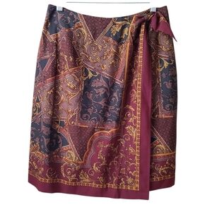 Talbots Silk Wrap Skirt